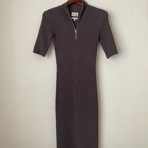 Aritzia Charcoal Grey Bodycon Sweater Dress